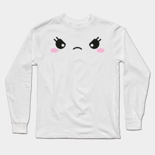 kawaii chibi anime cute face Long Sleeve T-Shirt